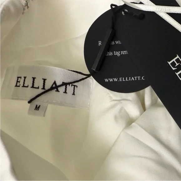 elliatt marissa white one shoulder asymmetrical hem maxi gown dress size medium - Picture 9 of 12